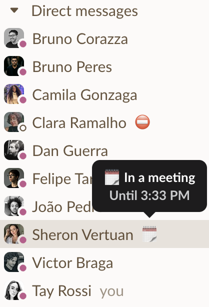 Agenda do Google Calendar no Slack