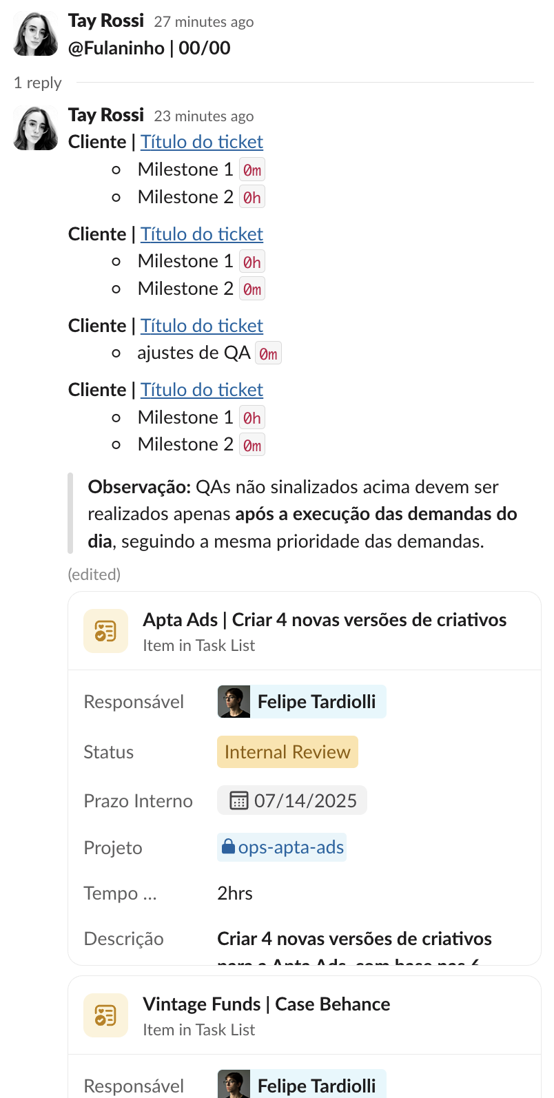 Exemplo de thread do Priorities